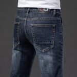 Pantaloni lunghi da uomo 2025 Jeans elasticizzato primavera e autunno casual pantaloni lunghi lisci da uomo in seta di ghiaccio sottile estate - immagine 10