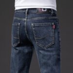Pantaloni lunghi da uomo 2025 Jeans elasticizzato primavera e autunno casual pantaloni lunghi lisci da uomo in seta di ghiaccio sottile estate - immagine 13