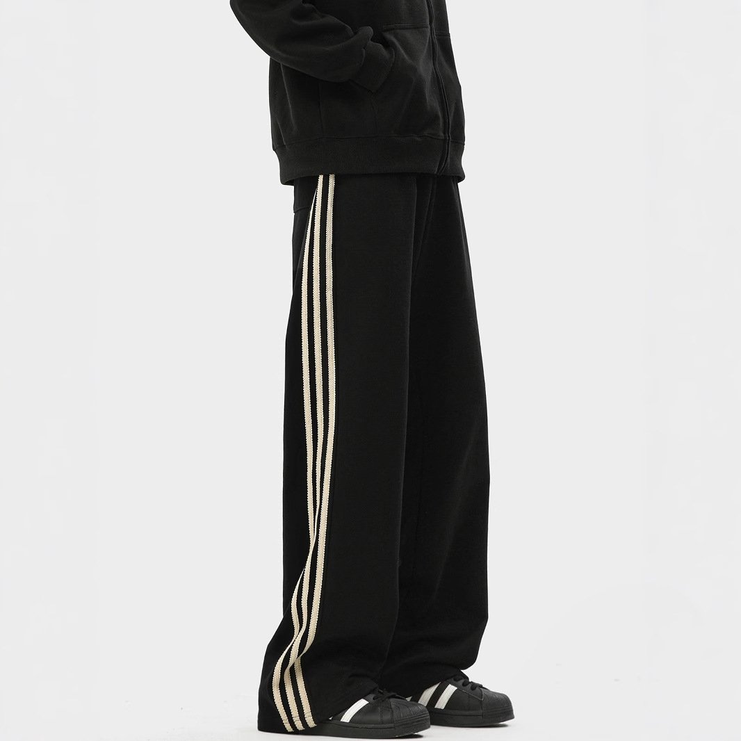 O1CN01sjFzZK22dY8lFRqn2_2217589147143-0-cib Pantaloni a tre barre primavera 2025 nuovi pantaloni pesanti americani retrò alla moda pantaloni casual lisci alla moda - immagine 1