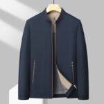 Giacca da uomo primavera e autunno 2025 nuova giacca da uomo con colletto verticale casual da uomo giacca da papà di mezza età per uomo - immagine 6